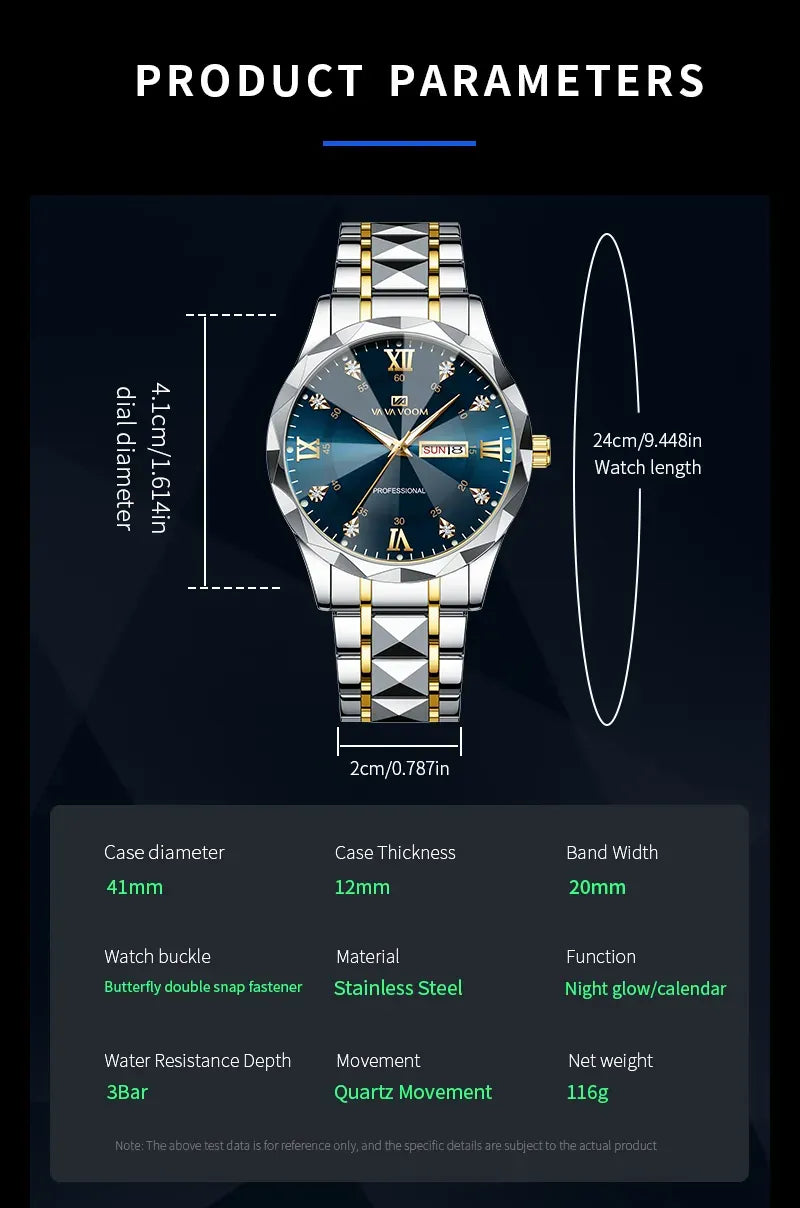 Men Watch Water Diamond