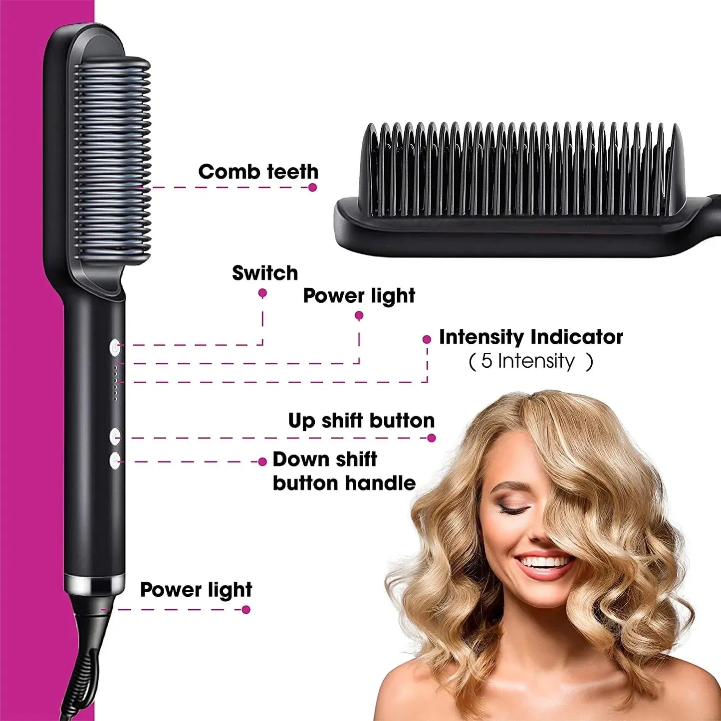 Electric brush straightner