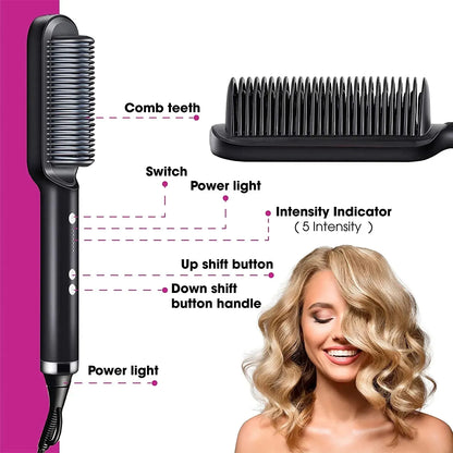 Electric brush straightner