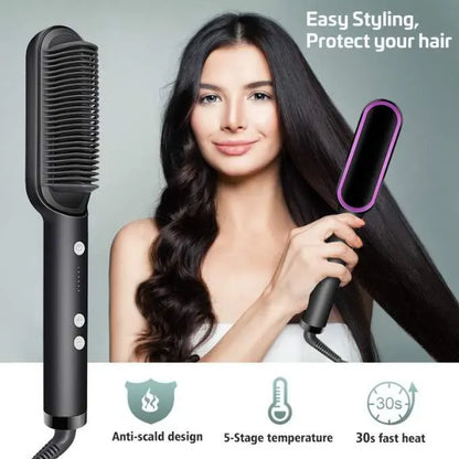 Electric brush straightner